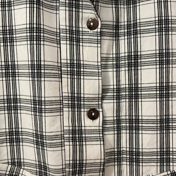 Vitamin checkered jacket black and white blazer Large squares workwear pockets - Picture 4 of 16